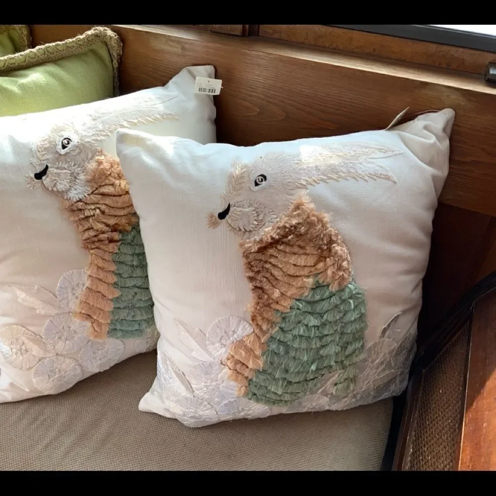 Anthropologie Bunny Accent Pillow